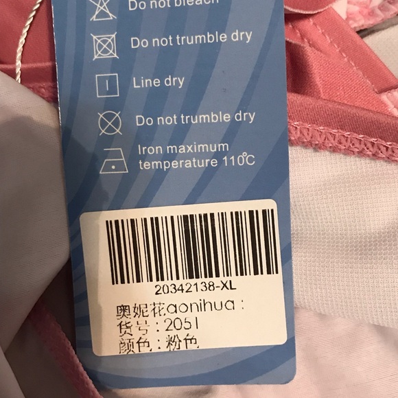 Pink ruffle sleeve one piece NWT sz XL - Picture 5 of 8